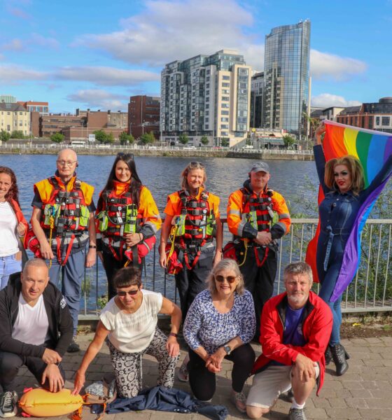 Rainbow River Swim Parade - Lisa Daly, Chairperson of Limerick Pride, Tom Sheehan, Maija Krasna, Linda Hickey and Ciaran Ryan of Limerick Suicide Watch and Carrie Deway (back) with Alan Gleeson, Brenda Cosgrove, Deirdre Cross and Mark Kinsella of Limerick Narwhals (front) pictured at the launch of Limerick Pride Festival 2021. Picture: Farhan Saeed/ilovelimerick