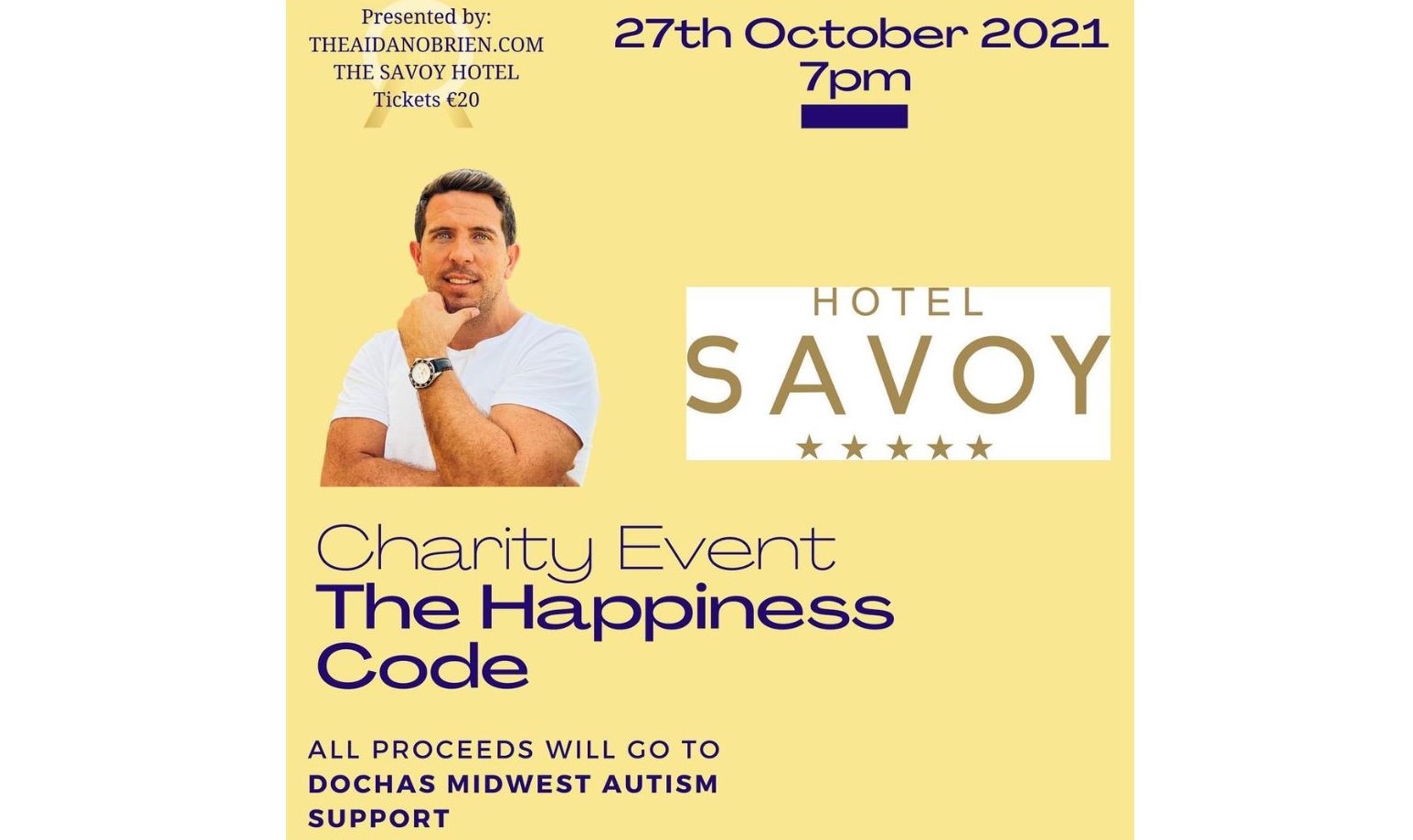 Aidan O Brien brings 'The Happiness Code' to the Savoy Hotel on Wednesday, October 27.