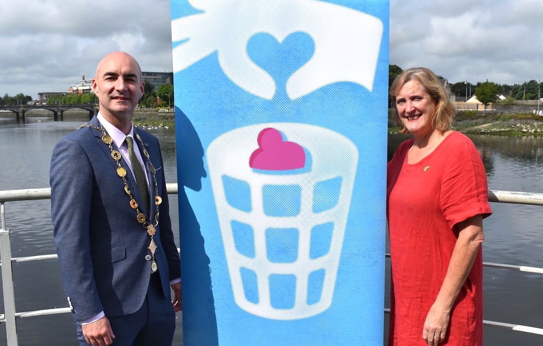 IBAL Report for Limerick city - Cllr Daniel Butler, Mayor of the City and County of Limerick pictured with Helen O'Donnell of Limerick Tidy Towns