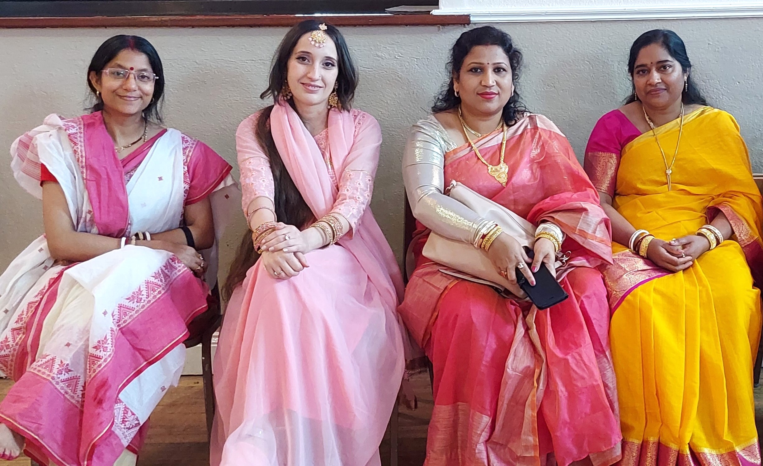 Limerick Durga Puja event - pictured are Ladies in traditional outfits enjoying the celebrations. Picture: Vinita Malu