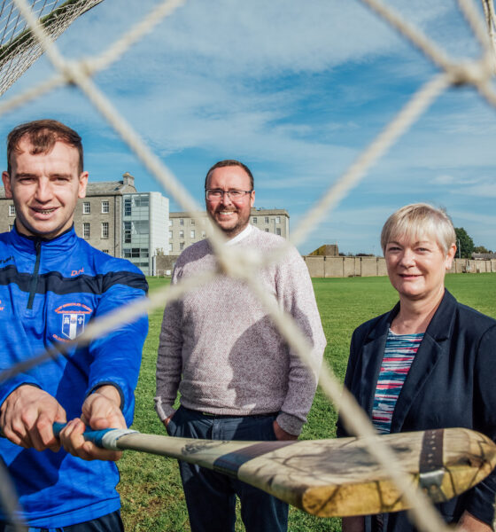 MIC Elite Sports Scholarship 2021 - MIC Elite Sports Scholar Dessie Hutchinson with Rob O'Halloran, MIC Thurles and Kate Dwyer, Director of Academic Administration MIC