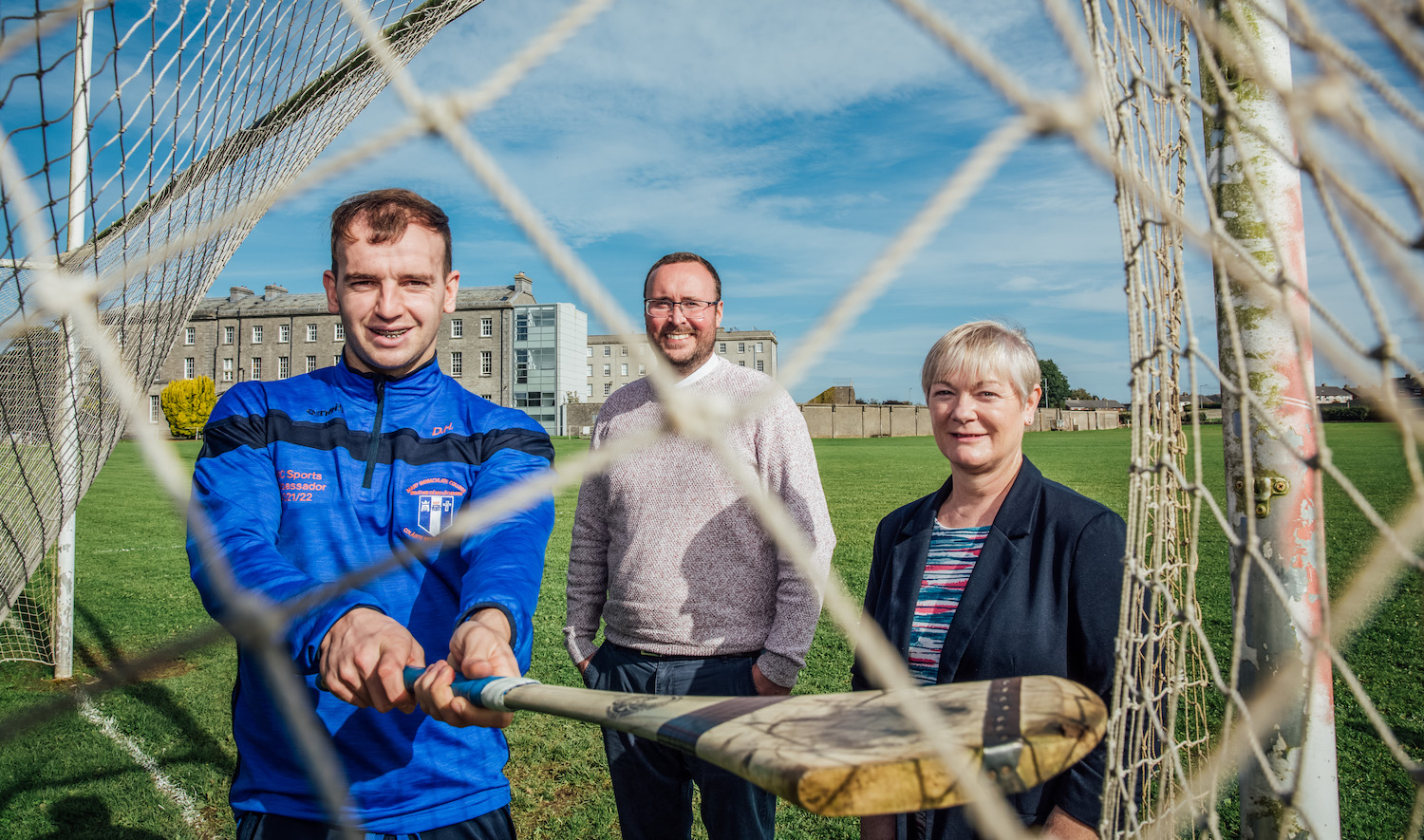 MIC Elite Sports Scholarship 2021 - MIC Elite Sports Scholar Dessie Hutchinson with Rob O'Halloran, MIC Thurles and Kate Dwyer, Director of Academic Administration MIC