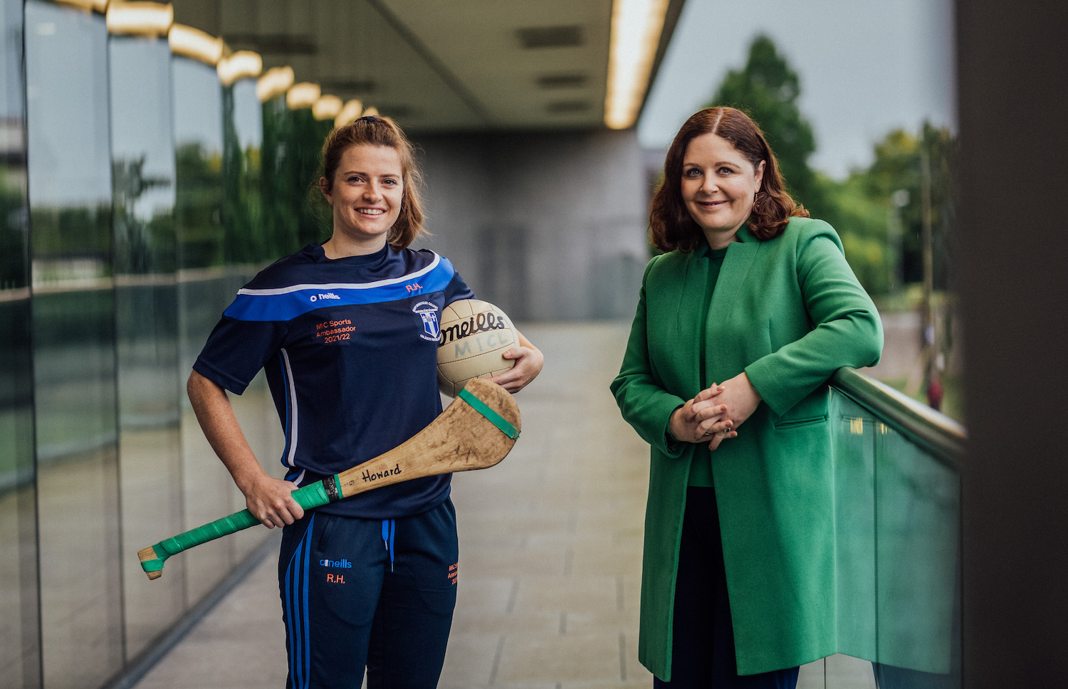 MIC Elite Sports Scholarship 2021 MIC Elite Sports Scholar Roisin Howard and Professor Niamh Hourigan Vice President of Academic Affairs at MIC. Picture: Brian Arthur
