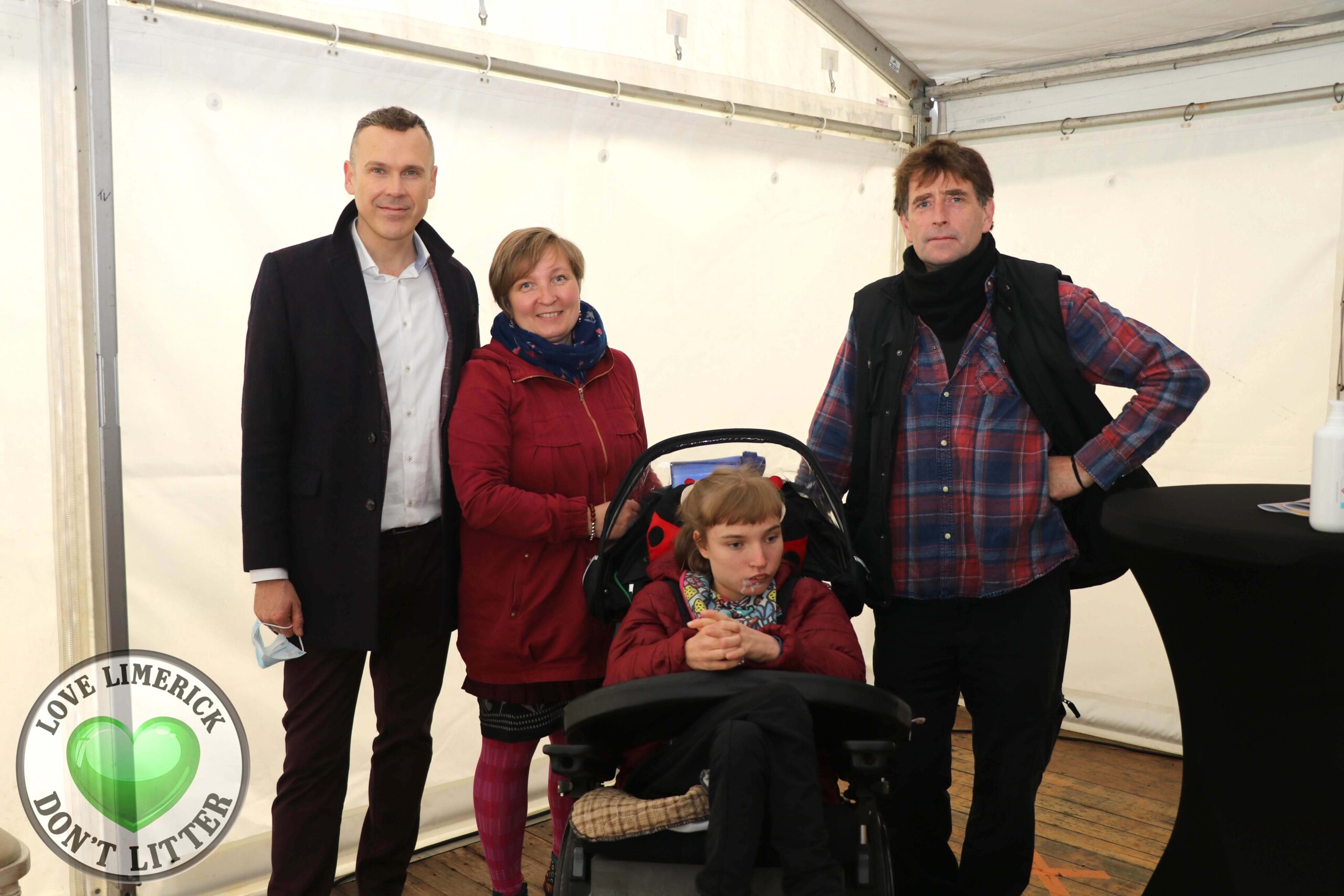 st gabriels childrens Richard Lynch with the Malone family who are service users of the Respite House. Picture: Rachel Petticrew/ilovelimerick