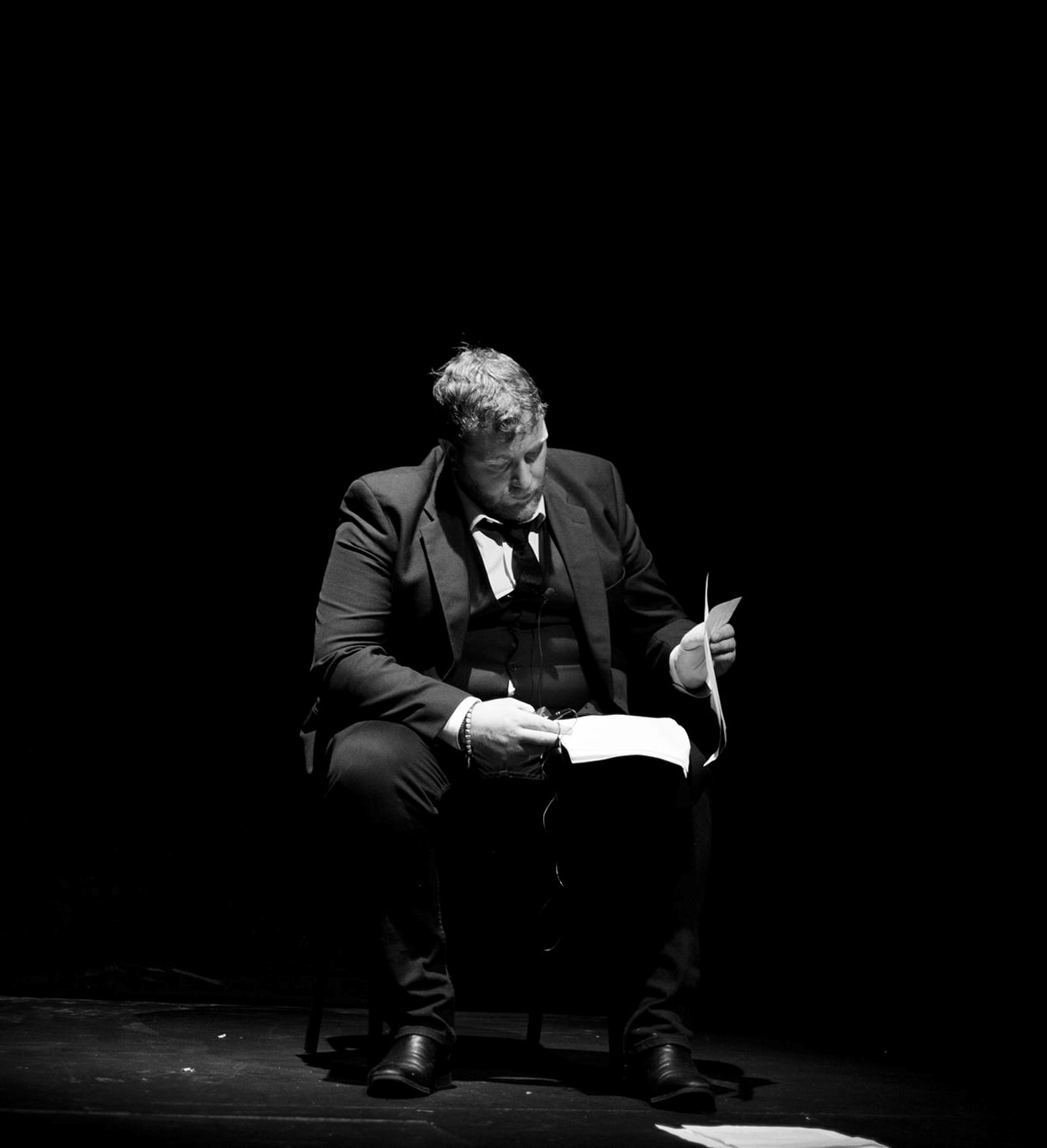 martin beanz warde Pictured above is Martin preparing for The Mincéir Manifesto for the Dublin Theatre Festival