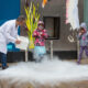 Science Week 2021 - Pictured above is Dr Peter Davern, Department of Chemical Sciences at UL with Mary and Amy Kennedy, Clareview, creating clouds with liquid nitrogen at a previous Science Week workshop. Picture: Alan Place