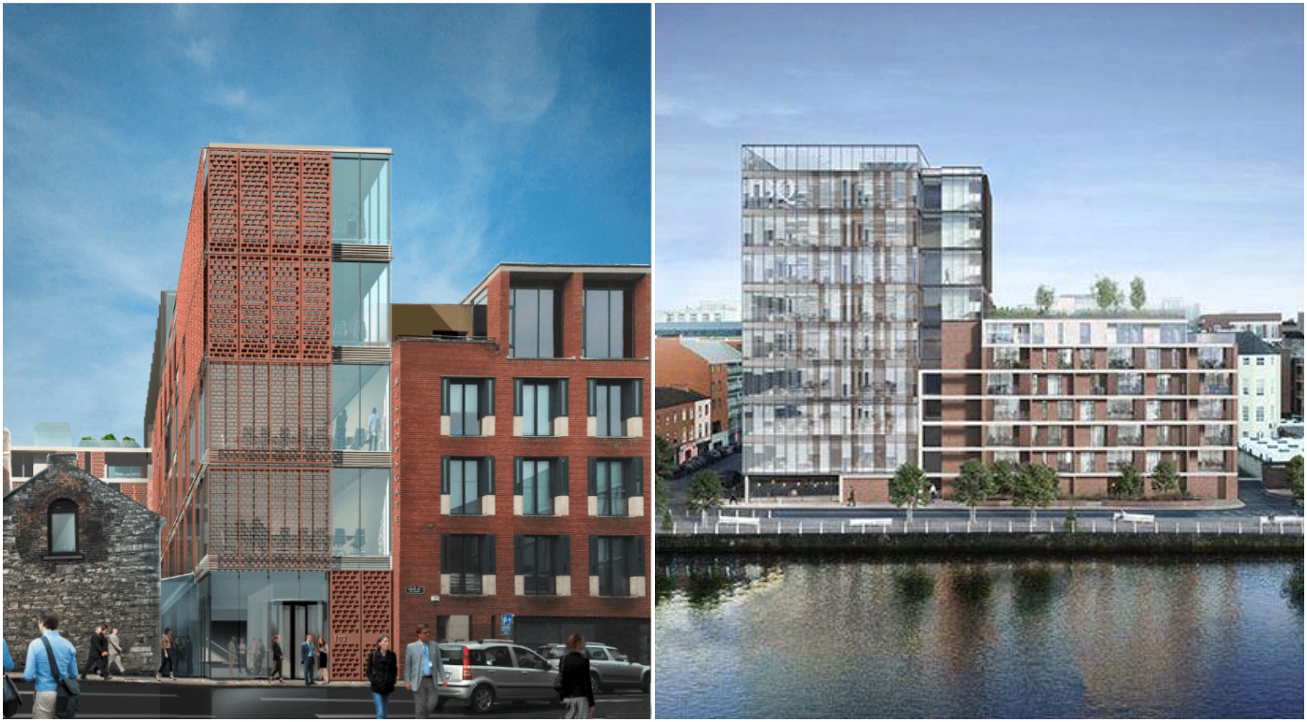 80 million euro development 1BQ - Above is an artist rendition of what the entrance of the building from Henry Street and the back of the building on Bishop’s Quay will look like upon completion