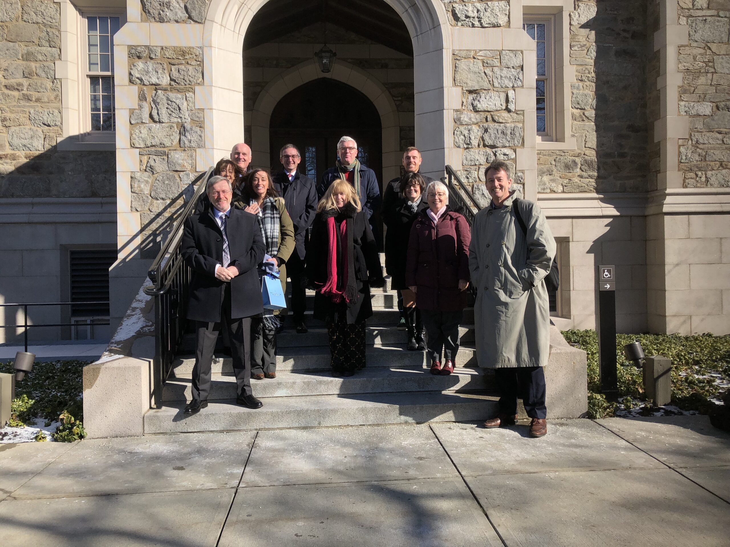 City Connects Project - Professor Eugene Wall, Professor Emer Ring and Dr Ann Higgins visited Boston College in 2019 accompanied by representatives from the Department of Education & Skills, the Department of Children and Youth Affairs and other Government officials to meet with the President of Boston College and others involved in the City Connects project.