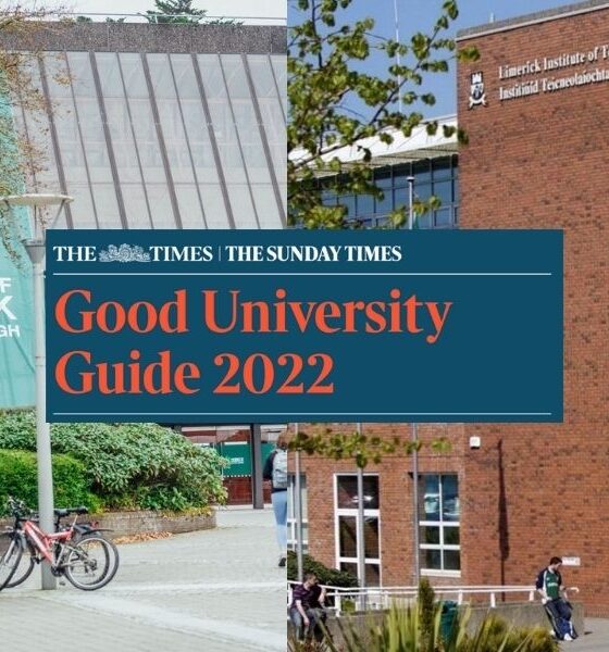 Good University Guide - Limerick's two universities offer an exceptional student experience, according to The Times national Good University Guide 2022.