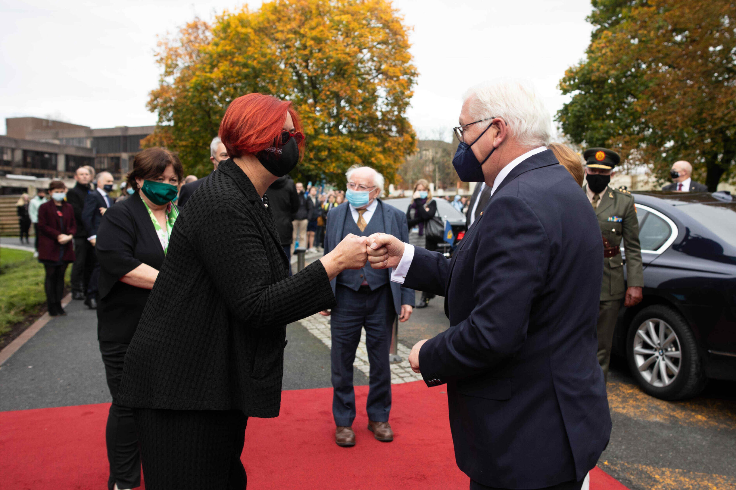 German President visits UL - The two heads of state and first ladies were welcomed by German-born UL President Kirsten Mey. Picture: True Media