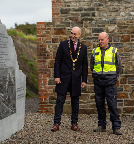 Limerick Greenway since opening - Pictured at the launch are from left: Daniel Butler, Mayor of the City and County of Limerick and John Guina, Limerick Greenway staff. Picture: Sean Curtin/True Media