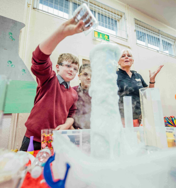MIC Department of STEM Education - pictured above is a student participating in an experiment at an MIC event