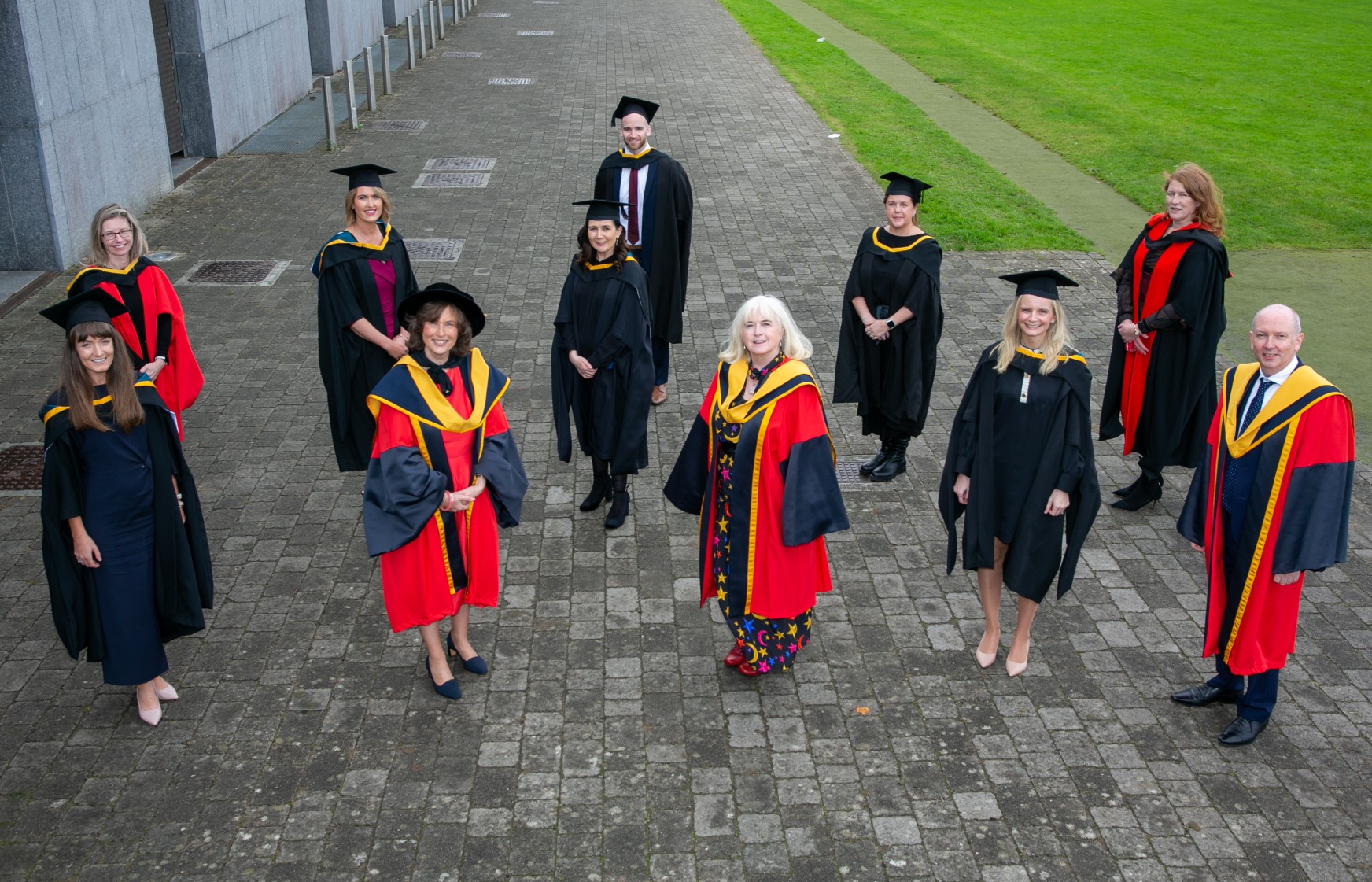 MIC Wellbeing Postgraduate programme - Pictured are the first cohort to graduate from the programme and course leaders taken at MIC's Conferring Ceremonies in October 2021