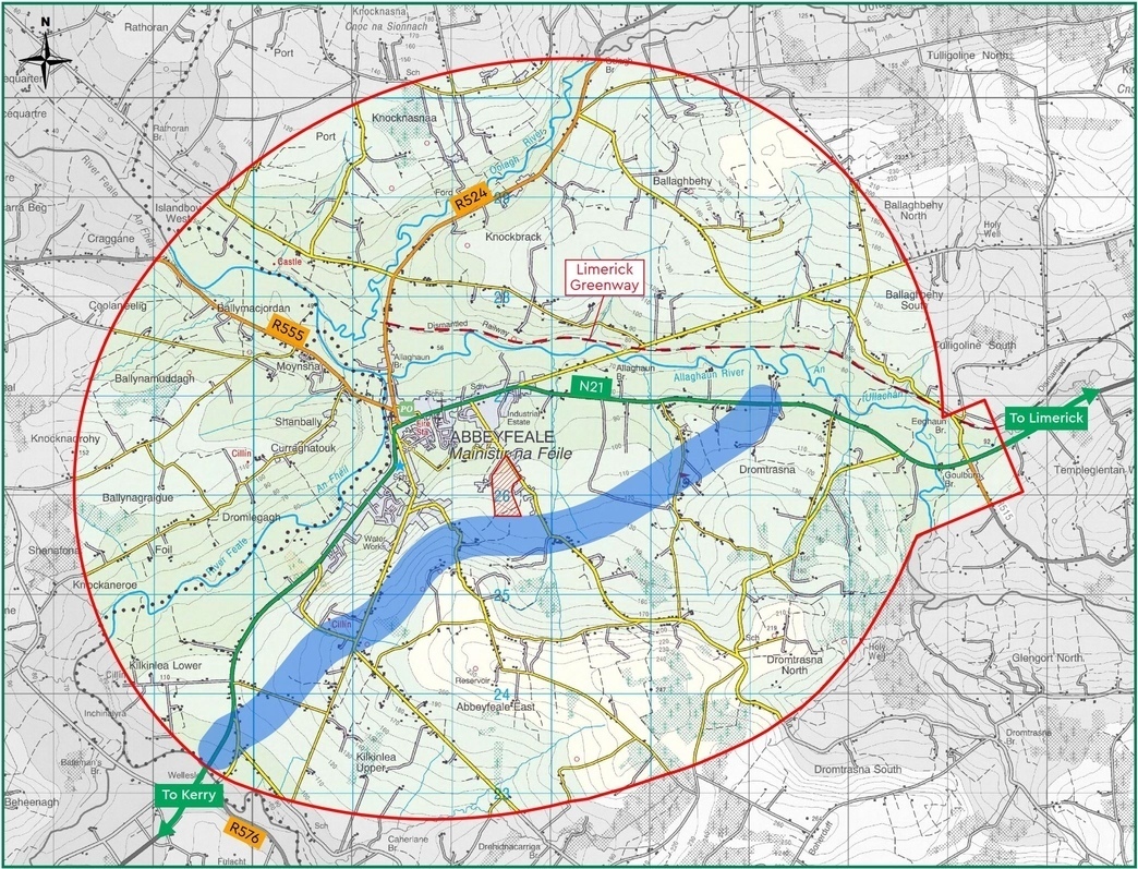 N21 road schemes Pictured above is the Abbeyfeale Preferred Option.