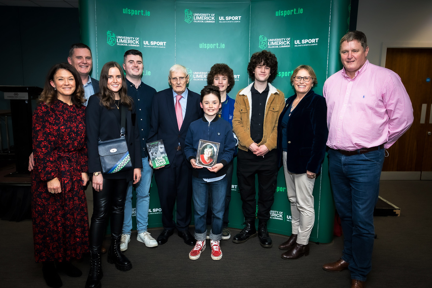 Ronnie Long and his family pictured at his book launch, LtoR: Sarah O’Kennedy, Barry Long , Rebecca Long, Joshua Long, Ronnie Long, Hugo Long, Evan Long, Adam Long, Karen Long Eacrett and Alan Long. Picture: Keith Wiseman