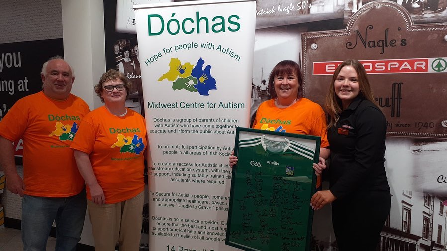 dochas midwest autism support The staff at Nagle’s EuroSpar Bruff were one of the supporters of the Lifeskill’s Fundraiser which raised over €17k.