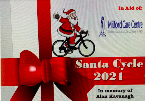 limerick santa cycle 2021 Santa suits will be distributed to cyclists, who are encouraged to decorate their bikes with as many lights as possible.