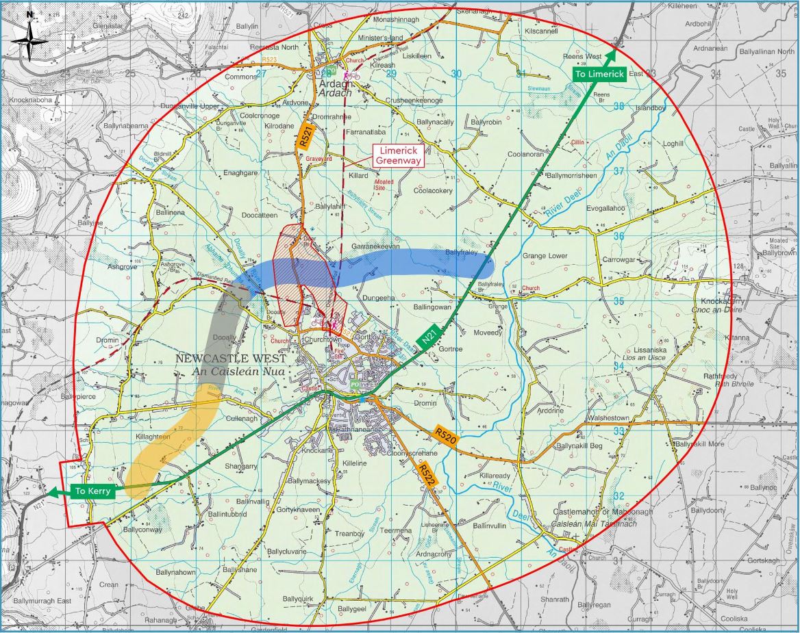 n21 newcastle west road scheme Pictured above is the N21 Newcastle West plan