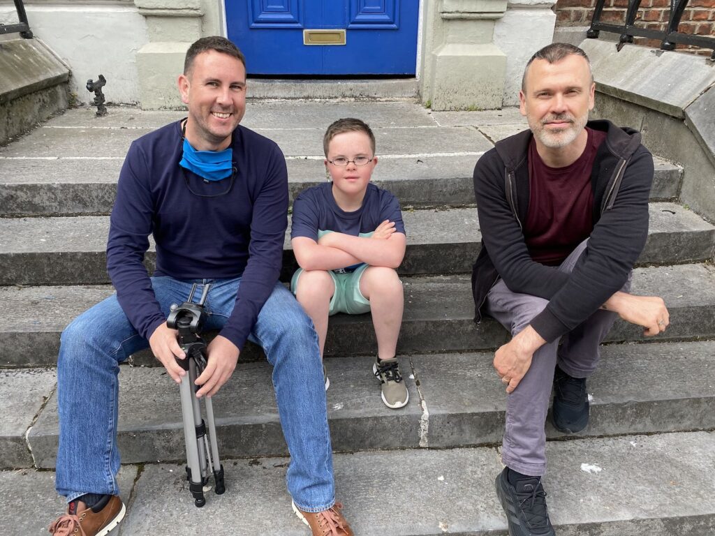 paudcast wins lift ireland award Padraig pictured with his dad Brian and Richard Lynch, Founder of ilovelimerick. Picture: ilovelimerick