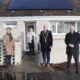 Energy Efficiency Upgrade programme - Photographed in Galvone road, Kennedy Park were Will O'Shaughnessy, SSE Airtricity Energy Services, Head of Business Development and Major Projects, home owner Linda Kearney with her dog Holly, Mayor of Limerick City & County Cllr Daniel Butler and Dr Pat Daly, Chief Executive, Limerick City & Co. Council. Picture: Liam Burke/Press 22