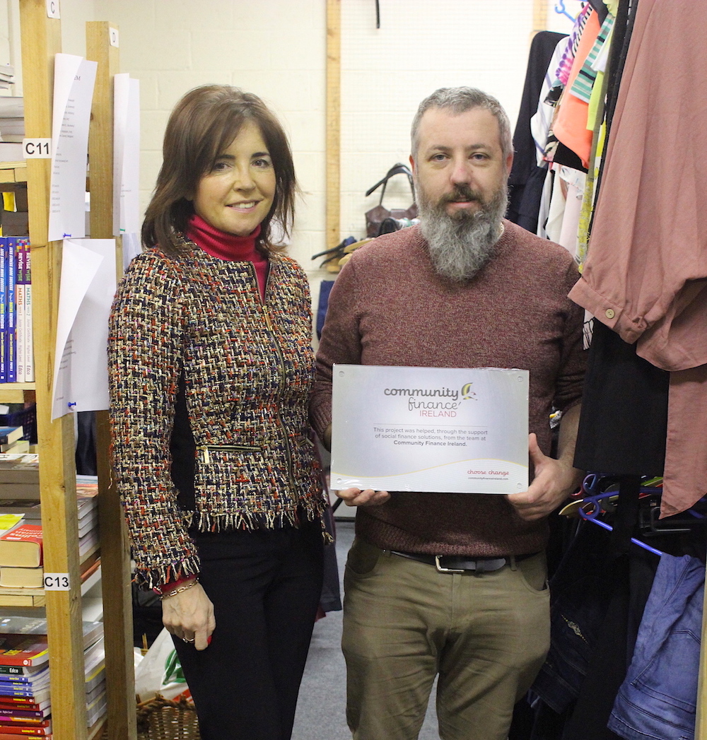 Gateway to Education Limerick Nora Keogh, Community Finance Ireland and Paul Goodwin, Assistant Manager Gateway to Education.