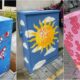 Limerick Utility boxes - Kathy Tiernan, Craya O'Donnell and Leah O'Sullivan rejuvenated utility boxes on Rutland Street, Wickham Street and Foxes Bow.