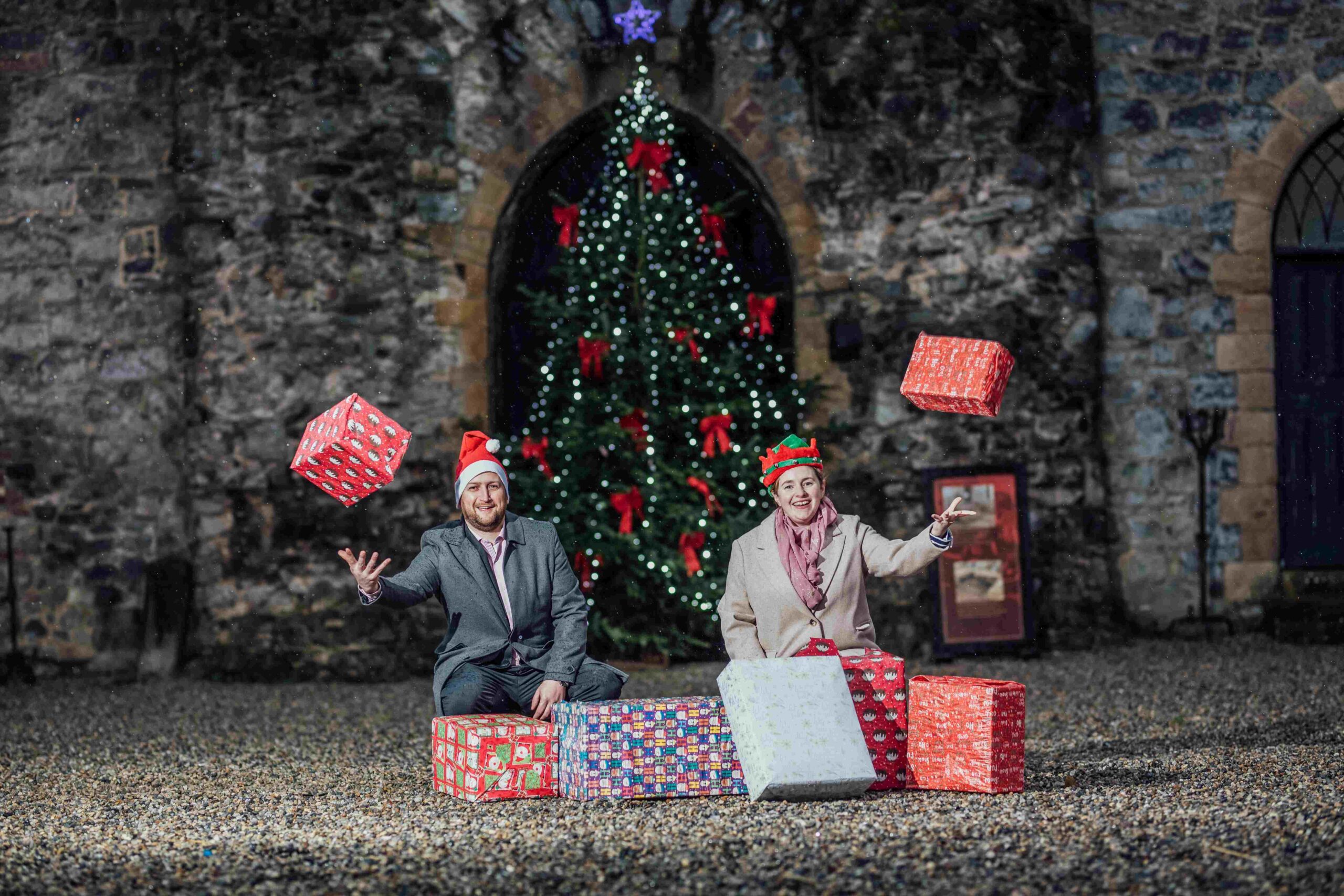 UHL Christmas toy appeal - Daire Heffernan, General Manager, King John's Castle, Limerick is pictured with Orlaith McMahon, Play Specialist Children's Arc University Hospital Limerick (UHL) at the Castle to launch the Christmas Toy Appeal in aid of the Children’s Arc UHL. Picture: Brian Arthur