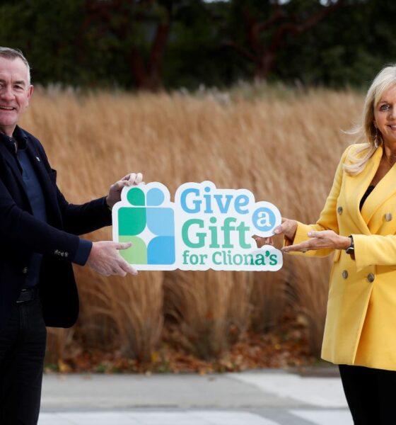 Give a Gift for Clionas - Pictured at the launch of the fundraising initiative is CEO and co-founder of Cliona’s Foundation Brendan Ring and RTÉ presenter Miriam O’Callaghan. Picture: Conor Mc Cabe