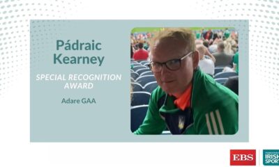 Padric Kearney honoured with award in recognition for his commitment to Gaelic Games in his beloved Adare GAA Club.
