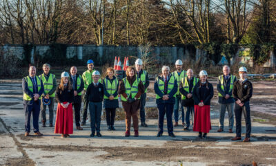 New Gaelcholaiste Luimnigh School Campus - Pictured at the commencement of construction of the new campus at Clare Street in Limerick: GCL Students Mary O’Callaghan, Fionnán Ó Morlaí, Ríona Furlong and Eoghan Griffin; Kevin Ó Raghallaigh, GCL Principal; Senator Maria Byrne, Chair of GCL Board of Management; George O’Callaghan, ETB Chief Executive; Donncha Ó Treasaigh, ETB Director of Schools; Shelagh Graham, ETB Director of Organisation Support and Development; Eamon Murphy, ETB Head of Capital and Procurement, Kieran O’Hanlon, ETB Chairperson; David and Mark Thompson, Thompson Architects; and Tom O’Connor and Michael Forde, Conack Construction. Picture: Brian Arthur