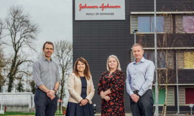 UL Immersive Software Engineering programme donation - Pictured at the announcement were: Gerard Madden, Senior Director, Johnson & Johnson Technology Services EMEA; Professor Tiziana Margaria, Chair of Software Systems, Department Computer Science and Information Systems, University of Limerick; John Meaney, Digital Factory Product Line Leader, Johnson & Johnson Technology; and Michelle Finnan. Senior Software Development Manager, Johnson & Johnson Technology.
