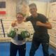 DJs Bucket List was set up by his mother, Caroline, to help him experience as many things as possible before he loses his eyesight. DJ is pictured above with boxing star Lee Reeves.