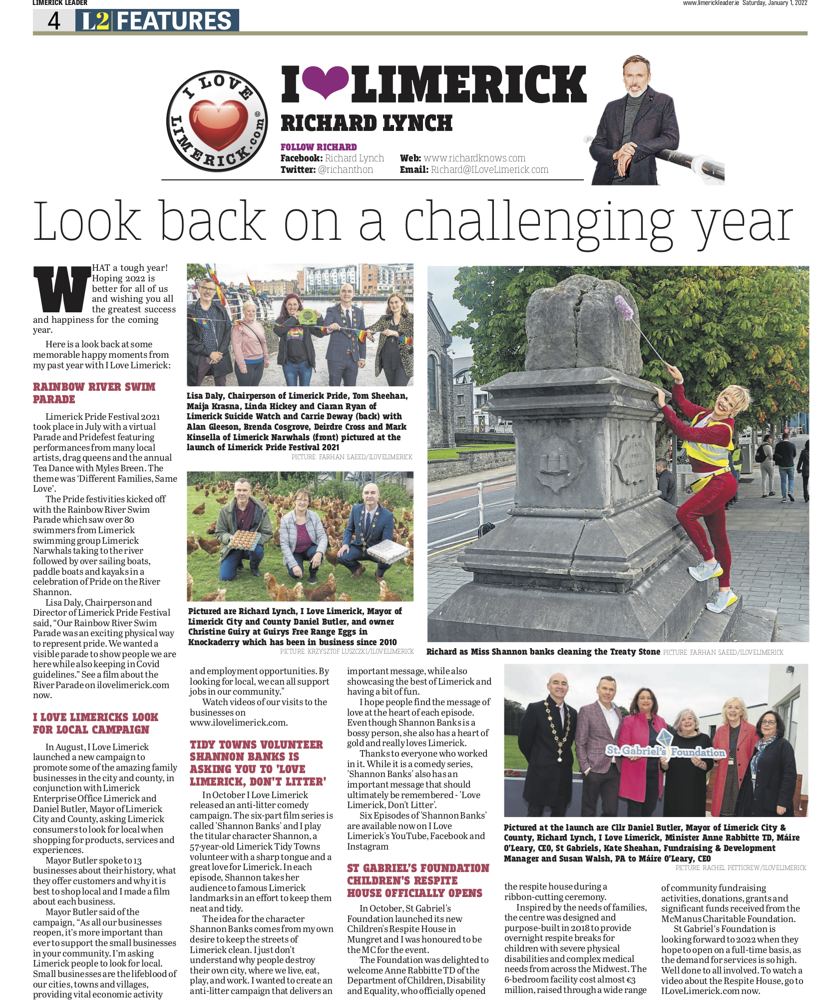The Leader Column January 1 2022 - Looking Back on a Challenging Year