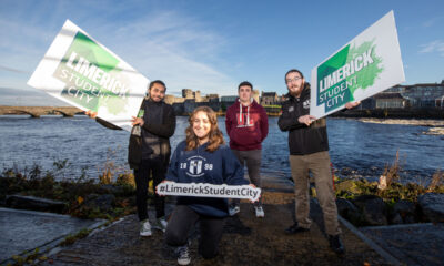 Limerick Student City Launch - pictured are left to right, Arpit Tak, Griffith College, Limerick, Roisin Burke, MIC, Cillian OíDonohue, UL and Cormac Dillon, TUS. Picture: Alan Place