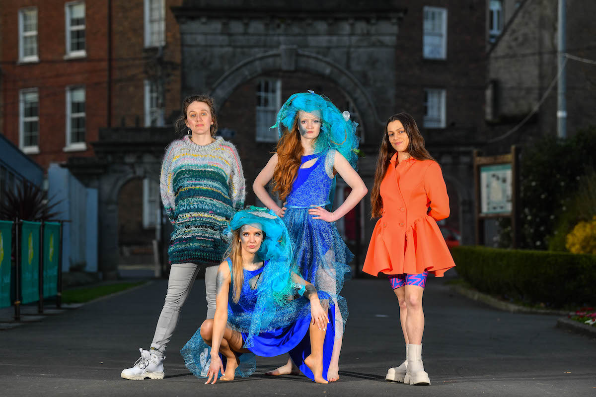 Future Limerick launch - Pictured are Hildegard Ryan, left, and Eva O’Connor, right, from Sunday’s Child Theatre Company along with performers Jean O’Donoghue and Elaine O’Dwyer. Picture: Diarmuid Greene