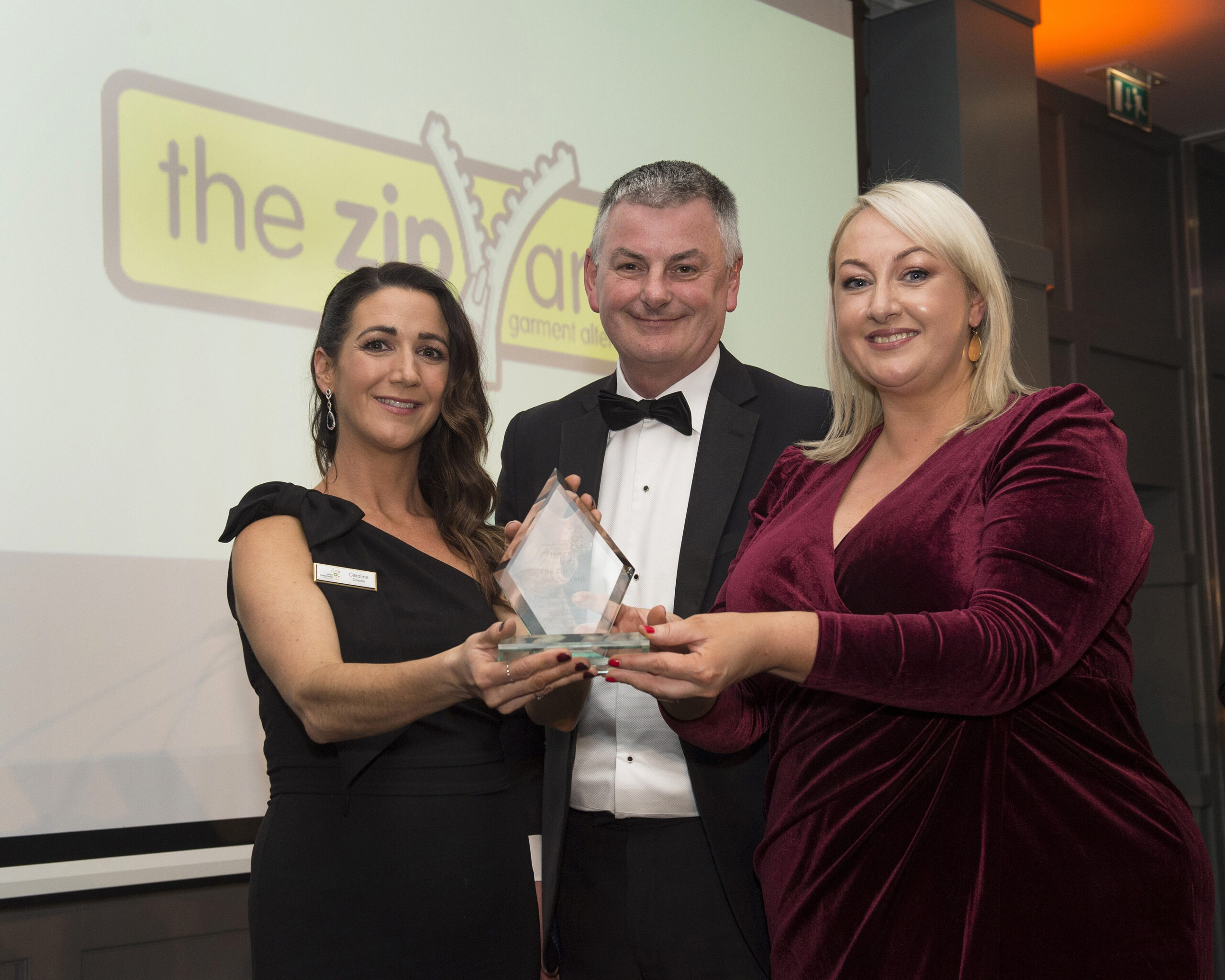 Zip Yard Wins 'Franchise of the Year - Sustainability' - Managing Director Caroline Wallace and Siobhan Quinn Franchise Managerpictured above accepting their award