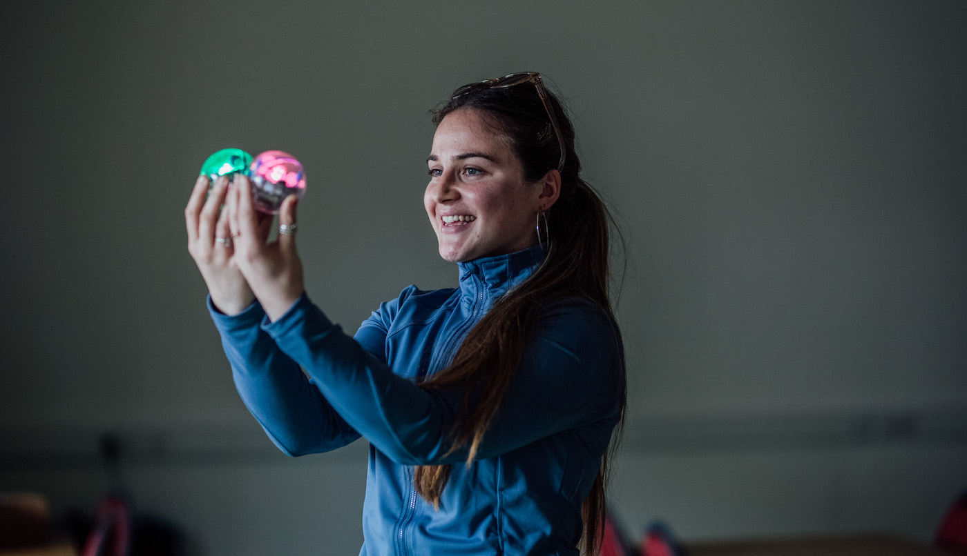 MIC Microsoft STEAM Partnership - Student Clare o Shea of Beara, Cork pictured attending the Microsoft Dreamspace exploring innovative STEM technologies for early year settings with BA in Early Childhood Care and Education students at Mary Immaculate College. Picture: Brian Arthur