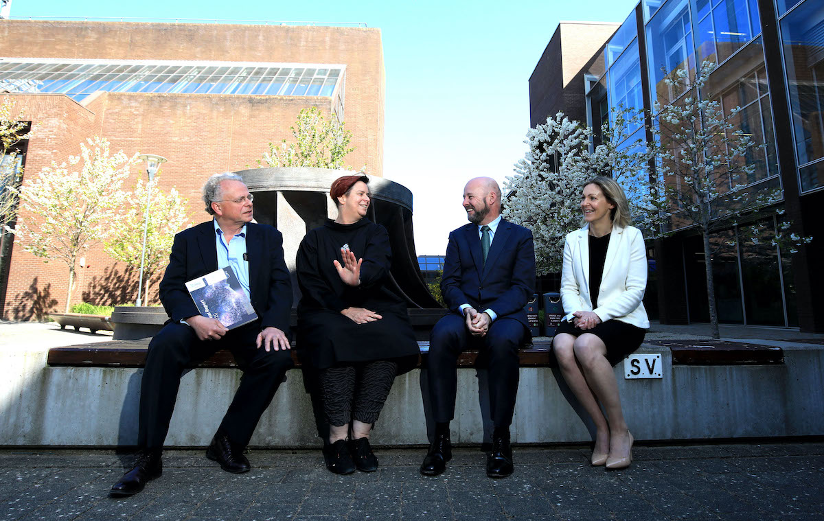 Philip Nolan was the keynote speaker at UL Research Week - Pictured above are Professor Luuk Van Der Wielen, Director Bernal Institute, UL, UL President Professor Kerstin Mey, SFI Director General Philip Nolan and Professor Norelee Kennedy, Vice President Research at UL. Picture: Alan Place