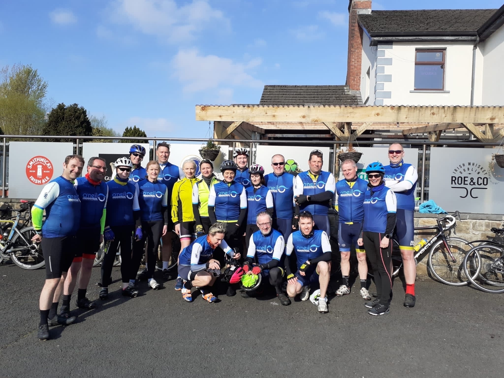 O Neill Industrial Charity - Group Of Cyclists partaking in the Charity Cycle.