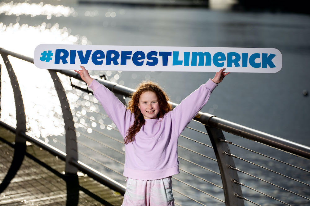 Riverfest Limerick 2022  - Pictured launching Limerick City and County Council's RiverFest Limerick Festival was Isabel Tierney, 12. Picture: Alan Place