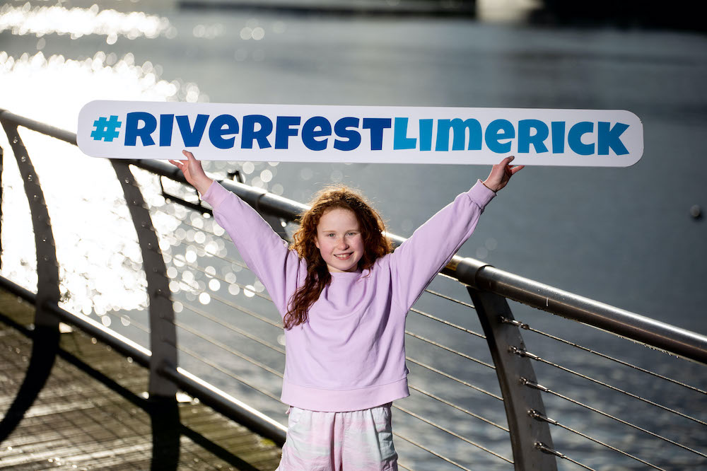 Riverfest Limerick 2022 - Pictured launching Limerick City and County Council's RiverFest Limerick Festival was Isabel Tierney, 12. Picture: Alan Place