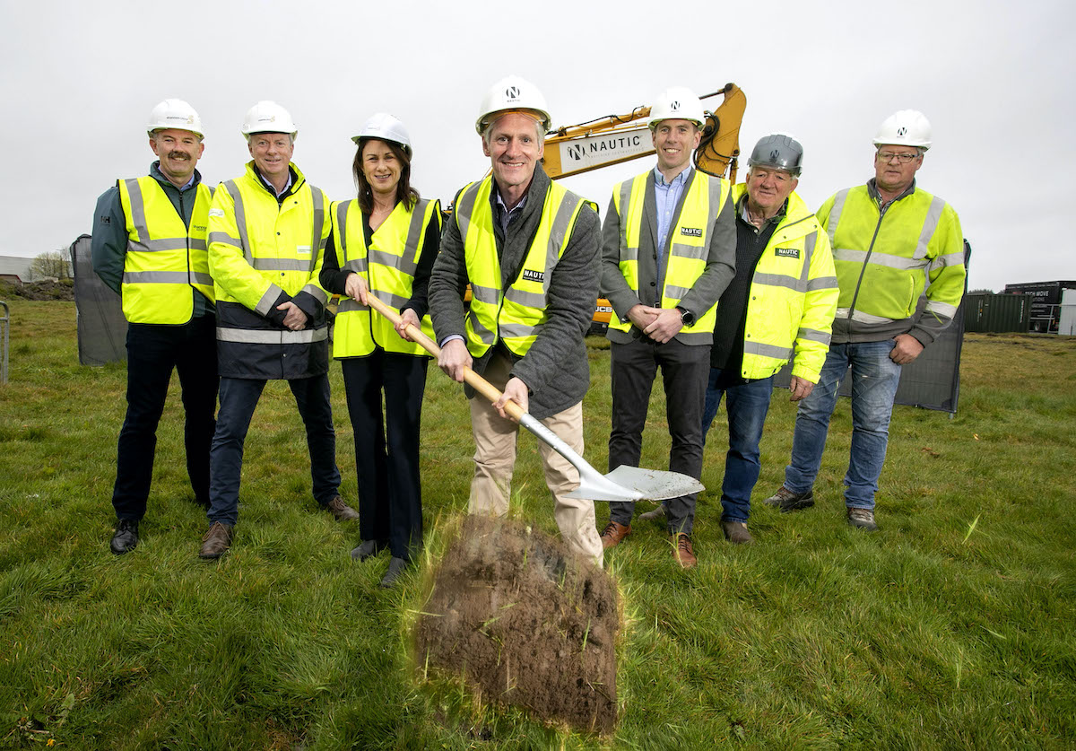 Shannon Campus industrial space - Gerry Dillon, Shannon Group Property Director, Ray O’Driscoll, Shannon Group COO, Mary Considine, Shannon Group CEO, Jason Quirke, MD Nautic, Cathal Gleeson, Quantity Surveyor Nautic, Pious Collins, Contracts Manager Nautic and Diarmuid Griffin, Site Manager. Picture: Arthur Ellis.