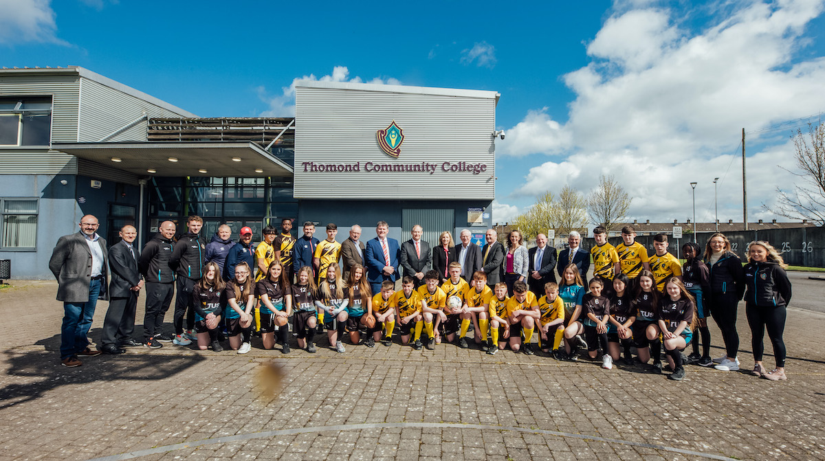 Thomond CC Treaty United partnership - The attendees pictured at the official launch of a new Partnership between Treaty United and local secondary school Thomond Community College. Picture: Brian Arthur.