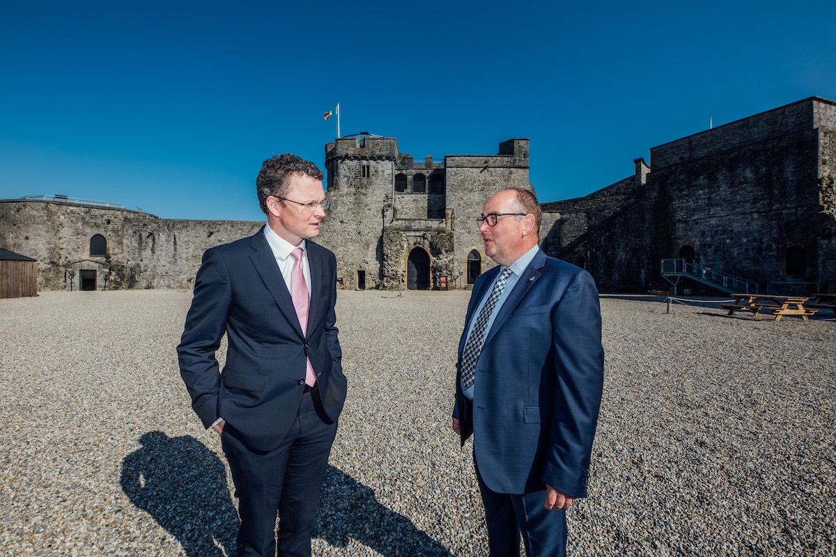 Vitalograph announcement - Minister of State Patrick O’Donovan and Frank Keane, CEO at Vitalograph pictured today in King John's Castle Limerick. Picture: Brian Arthur