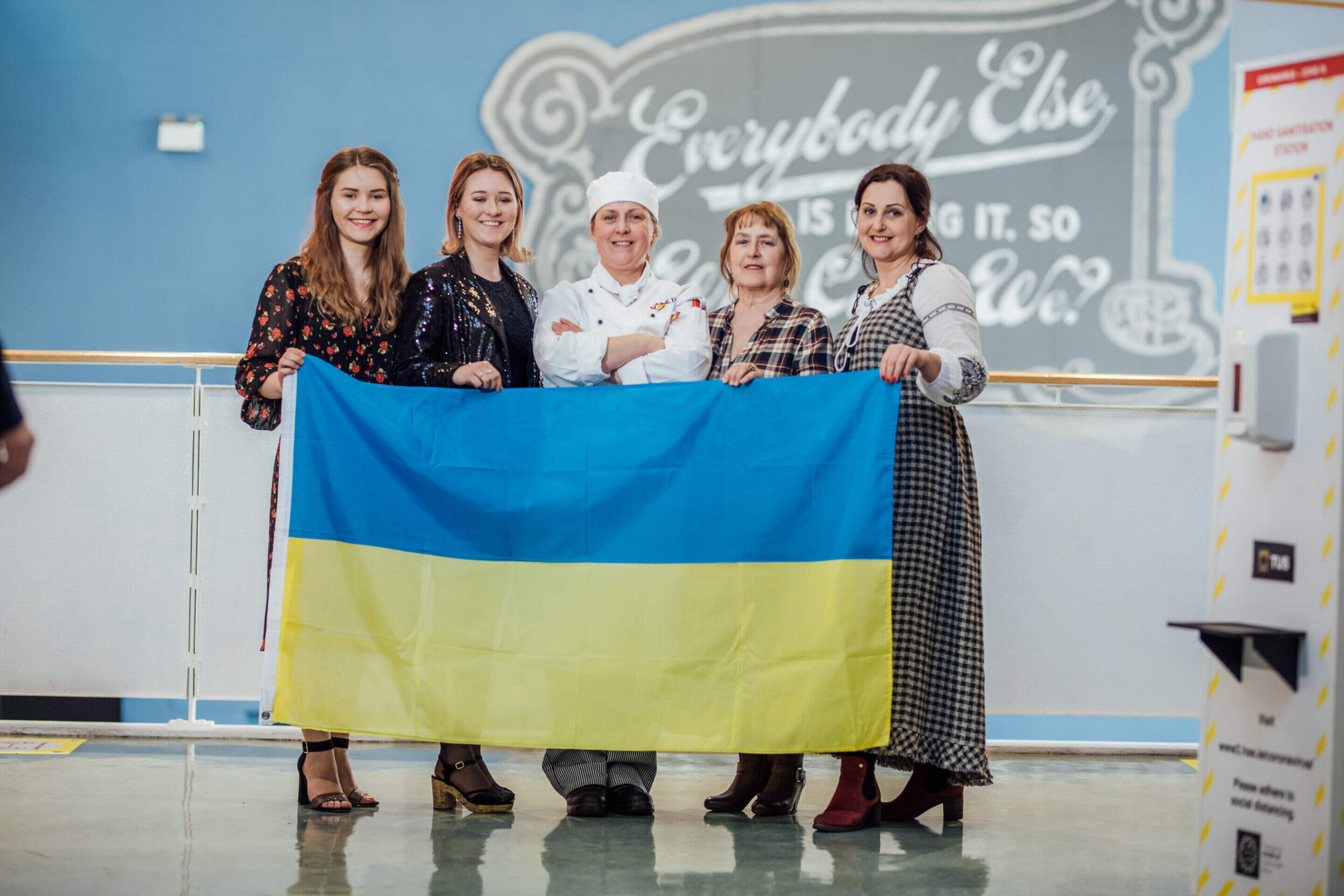 Lyudmyla Kyrychenko (centre) was joined by her fellow TUS culinary and hospitality students in aid of the Irish Red Cross Ukrainian Fund. Picture: Brian Arthur
