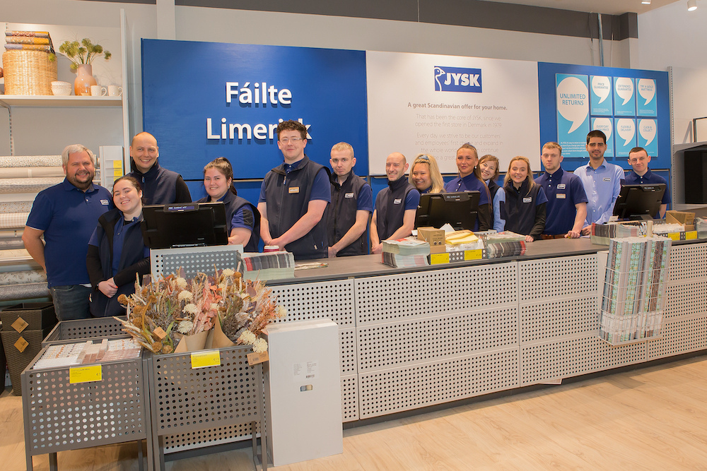 The company employs 15 staff in that store, with an additional 12 positions being created at the new JYSK second Limerick store on the Ennis Road