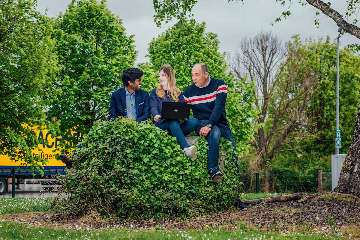 Analog Two Day Hackathon - Souvik Kundu; Marilia Silva and Viorel Bucur pictured as 70 Staff from Analog Devices International (ADI) gathered at the Analog Devices Catalyst in Limerick for a two-day Hackathon to examine how ADI technology could be used to combat climate change. Picture: Brian Arthur