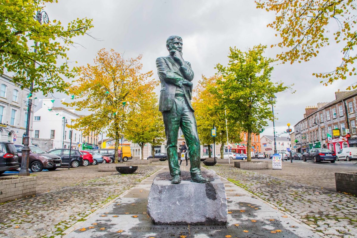 Michael Hartnett Poetry Award prize has been doubled to €8,000. Pictured above is the Michael Hartnett statue in Newcastle West. Picture: Cian Reinhardt