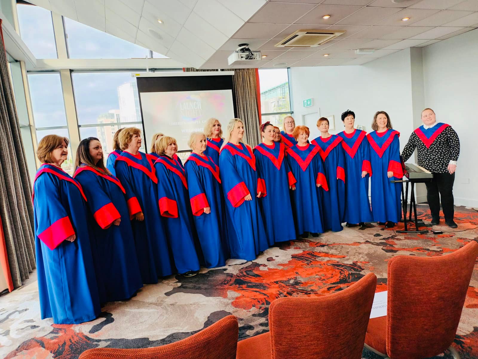 Limerick Gospel Choir Gowns - The choir showcased their new gowns in The Clayton's beautiful Pegasus Suite, surrounded by family and friends with special guest for the evening Deputy Mayor of Limerick City and County, Cllr Tom Ruddle