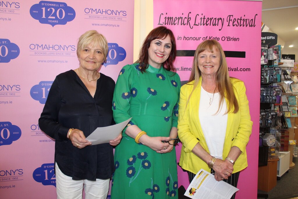 Limerick Literary Festival 2022 launch - Pictured above are Marie Hackett, Emily Cullen and Vivienne Mckechnie at O Mahonys Bookshop